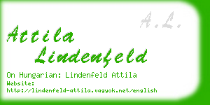 attila lindenfeld business card